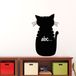 Ambiance Sticker Schoolbordsticker - uitwisbare zelfklevende muurstickers - KARIKAT KAT - 30x20cm