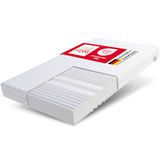 FDM Matras, 180 x 200 cm, hardheid H3/H4, hoogte 14 cm, koudschuimmatras, dubbelzijdige rolmatras, HR-schuim, 7 comfortzones, met hypoallergene, wasbare jersey overtrek, Oeko-Tex Verdura Max