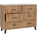 Mendler Commode HWC-P42 dressoir avec 6 tiroirs, 86 x 120 x 40 cm, aspect chêne Wotan