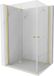 Mexen Mist-F Duo vouwwand douchecabine gauche 90 x 75, transparent, or brossé