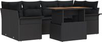 vidaXL Banc de jardin noir polyrotin