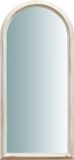 Biscottini Wandspiegel Hout Antiek Wit 42x3.5x90 cm