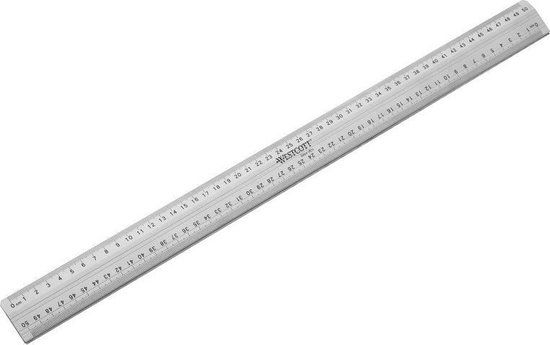 Westcott Snijliniaal 50cm - Anti-slip - Staal - AC-E10113