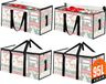 Grandes boîtes de déménagement - Set de 4 - 95 litres - Sacs de rangement transparents avec couvercles - Sac de voyage pliable ou sac de sapin de Noël