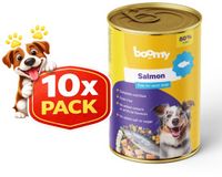 Boomy Hondenvoer Natvoer Hond Blikvoer Graanvrij Zalm Smaak 80% Vlees Adult 10 x 400g