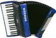 Bravo Hohner Bravo III 72 blue silent key - Accordeon