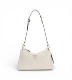 GUESS schoudertas Cresidia II Top Zip Shoulder Bag Cream White Logo crème