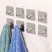 Goodivery ® Set van 8 Multifunctionele Zelfklevende Haken voor Keuken en Badkamer, Roestvrij Staal, Waterdicht en Zonder Boren