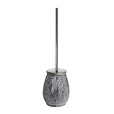 Gedy Grijs, G-Myosotis, wc-borstel, badkamerborstel van keramiek en glas, afmetingen 46 x 12,5 x 12,5 cm en gewicht 0,958 kg, R&E-design, uniek