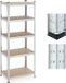 Relaxdays Stellingkast - 500 kg - 180x70x45 cm - Verzinkt Staal