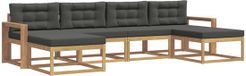 vidaXL Ensemble de canapé d'extérieur 6 pièces Blanc et Anthracite