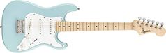 Fender FSR Squier Elektrische Mini Stratocaster, Elektrische Gitaar, Daphne Blauw, Ideaal Voor Gitaar Beginners