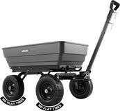 VEVOR Tuinwagen met Kiepfunctie, 544 Kg Kiepwagen, Handkar, Dumper, 0,2 m³ Bruikbare Inhoud, 2-in-1 Verstelbare Handgreep, 90° Snelkiepmechanisme, 180° Zwenkwielen voor Planten, Grond en Geoogste Gewassen
