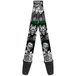 Buckle-Down GS-WJK015 Gitaarriem Laughing Joker Design, Zwart/Wit, 34-60"