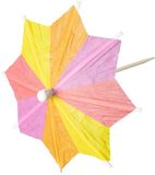 Fackelmann Set van 15 mini cocktailparasolletjes Nature