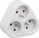 Duwi - Prise multiple - 3x2P+Z - Triangulaire - Blanc