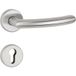 Hermat BASIC 04 poignée de porte en acier inoxydable, acier inoxydable mat cylindre profil PZ
