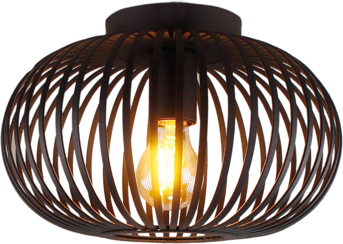 Chericoni Verlichting Chericoni Curvato Plafondlamp - 1 lichts - Ø 30 cm - Corrund Black