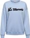 &Co Woman Le Marais Chambray sweater met logo - lichtblauw