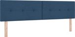vidaXL Hoofdbord met LED-stripverlichting Blauw Stof 180 cm