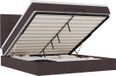 vidaXL - Lit coffre avec matelas - 200x200cm - tissu - marron foncé