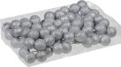 Othmar Decorations Bv Kerstballen stekers - 80x - zilver - glitter - kunststof - 3 cm