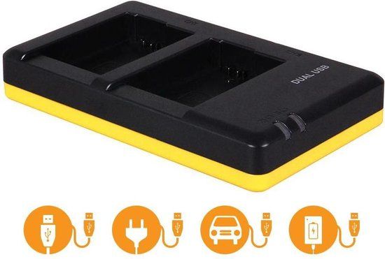 Duo oplader voor 2 camera-accu's Sony NP-FW50 - Zwart