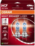 Osram H7 Night Breaker Laser Gen2 | 150% Plus de Lumière | Lampe Halogène 12V 55W | Convient pour Audi, BMW, et Plus