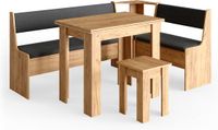 Vicco Roman Hoekbank set – 136.6 x 60 cm met tafel Krachtige eik goud