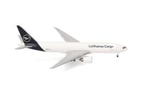 Herpa Modelvliegtuig Lufthansa Cargo Boeing 777F, miniatuur schaal 1:500, verzamelobject, vliegtuigmodel zonder standaard, metaal