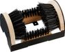 Relaxdays Voetenveger met Rondom Borstels - Zwart/Lichtbruin - Hout