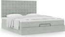 Maison Exclusive - Cadre de lit ottoman avec coussin de matelas gris clair, 200x200 cm, velours