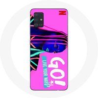 Maniacase Etui voor Samsung Galaxy A71 Poursuis Tes Rêves Mía Cáceres Go! leef je eigen