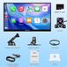 Autoradio avec écran tactile, 23 cm - Multimédia Double-DIN - Apple CarPlay sans fil, Android Auto et Mirror Link - 64 Go - Bluetooth, USB, lecteur de carte TF - Caméra de recul, 12V