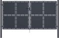 vidaXL Tuinpoort Staal Antraciet 300x150 cm
