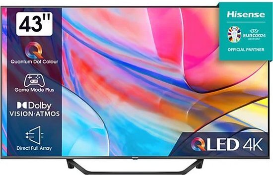 Hisense - 43A72KQ - TV - 43 inch (109 cm) - SMART: Ja - Energieklasse: G