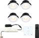 HOFTRONIC Set van 4 Cadiz LED Mini Inbouwspots met Trafo en Muurdimmer - Wit