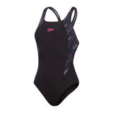 Speedo HyperBoom Splice Muscleback Sportbadpak Zwart/Roze Maat 38