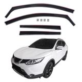 J&J AUTOMOTIVE GD Lucht- en winddeflectoren voor Nissan Qashqai J11 2014-2021, 4-delige set, getint, voor en achter, aerodynamica