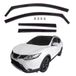 J&J AUTOMOTIVE GD Lucht- en winddeflectoren voor Nissan Qashqai J11 2014-2021, 4-delige set, getint, voor en achter, aerodynamica