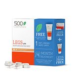 500Cosmetics Legs-packs: capsule + crème naturelle pour prévenir et soulager les varices - Améliore la circulation sanguine et réduit les gonflements (1)