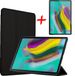 iCall Samsung Galaxy Tab S5e Hoes + Screenprotector - Smart Book Case Tri-Fold - Zwart