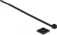 Delock The Launch Distribution Tie-wraps 300 x 3,5mm (10 stuks) met zelfklevende houders (10 stuks) / zwart - UV resistent