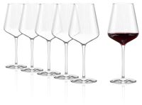 Verres à vin rouge, set de 6, 645 ml, cristal, lavable au lave-vaisselle