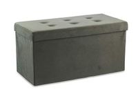 Galileo Casa 2194627 klapbank met fluweel grijs 76, afmetingen B 37 x H 37 cm