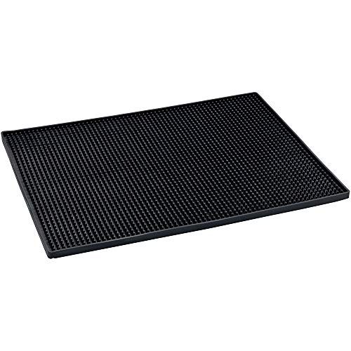 Wenko Maxi Afdruipmat, Droogmat voor Servies, 40 x 1 x 30 cm, Zwart