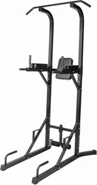 Gorilla Sports Power Tower - Pull-up Station - Dipstation - Belastbaar tot 120 kg - Zwart