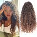 8 pièces de cheveux synthétiques bouclés Ombre pour femmes, 14 pouces