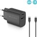 Caliber USB C Adapter - Snellader - 20 Watt - Zwart