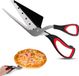 Ciseaux à pizza, ciseaux de cuisine multifonctionnels pour crêpes, tartes et pizzas, faciles à utiliser et à nettoyer, 27,5 cm